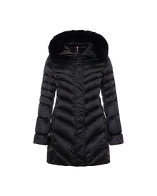 Après-Ski Jacket With Detachable Toscana Lamb Hood Trim | Women | Black x Black (V2)