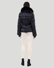 Après-Ski Jacket With Detachable Toscana Shearling Lamb Collar | Women | Black x Black (V2)