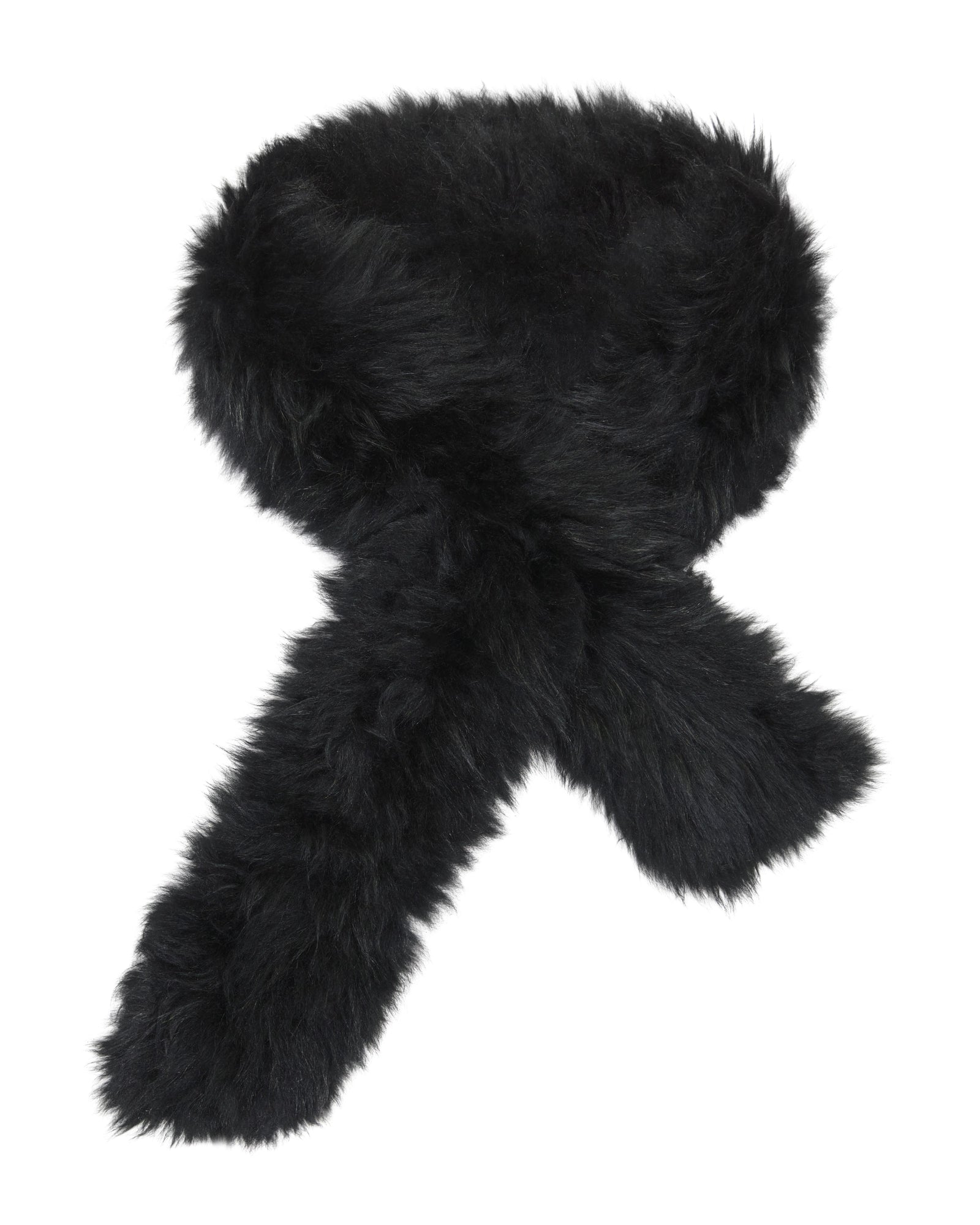 Cashmere Goat Knit Scarf | Women | Black