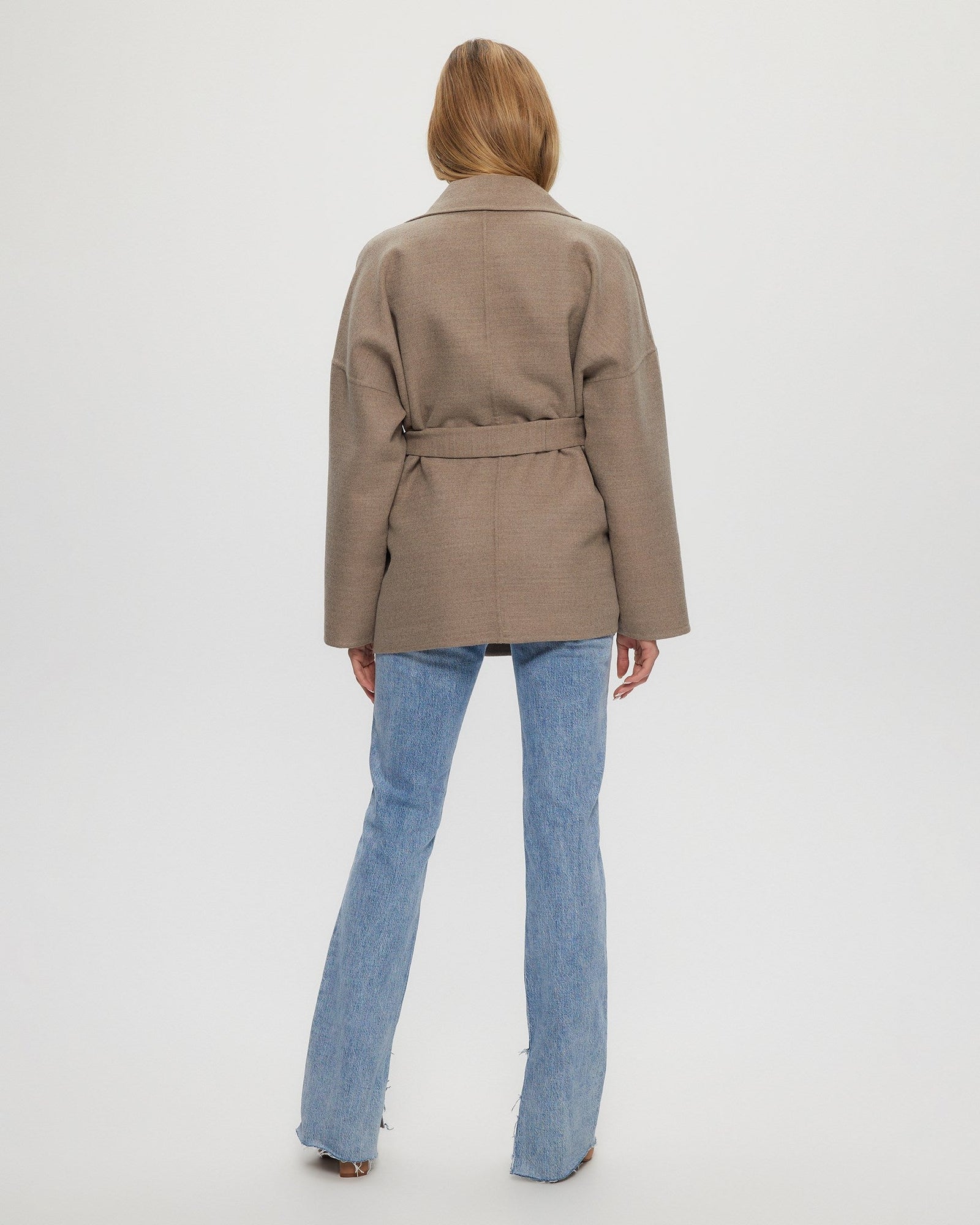 Loro Piana Cashmere & Wool Belted Jacket | Women | Brown x Light Brown