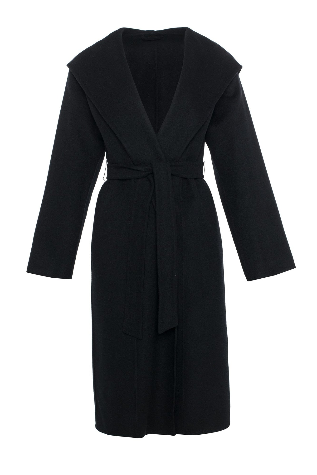 Loro Piana Wool Belted Short Coat | Women | Black