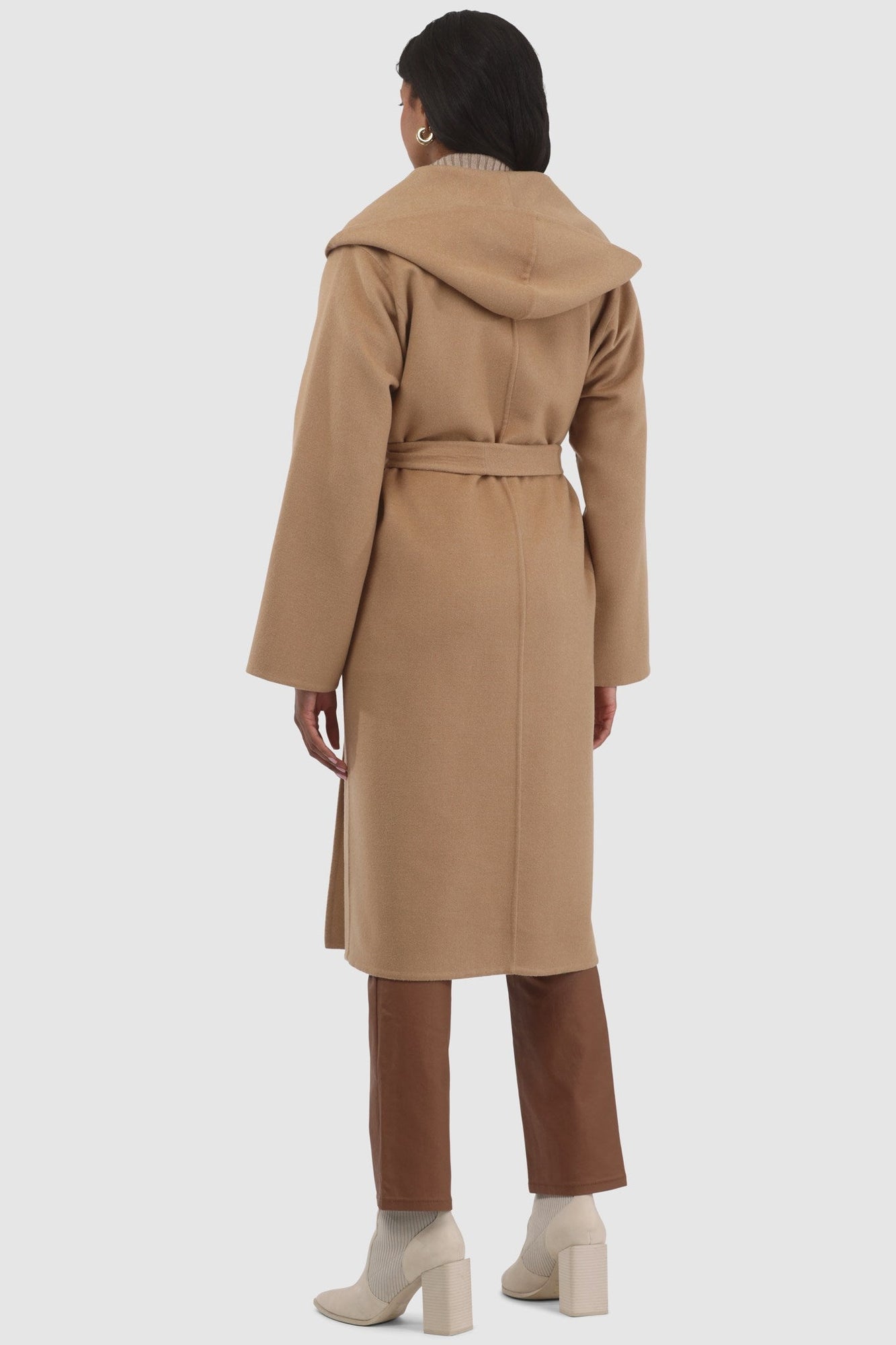 Loro Piana Wool Belted Short Coat | Women | Camel