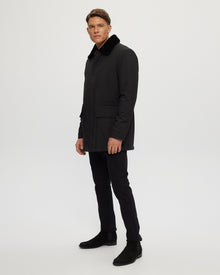 Fabric Jacket With Select Shearling Lamb Lining | Men | Black x Black