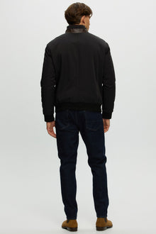 Fabric Jacket With Shearling Lamb | Men | Black