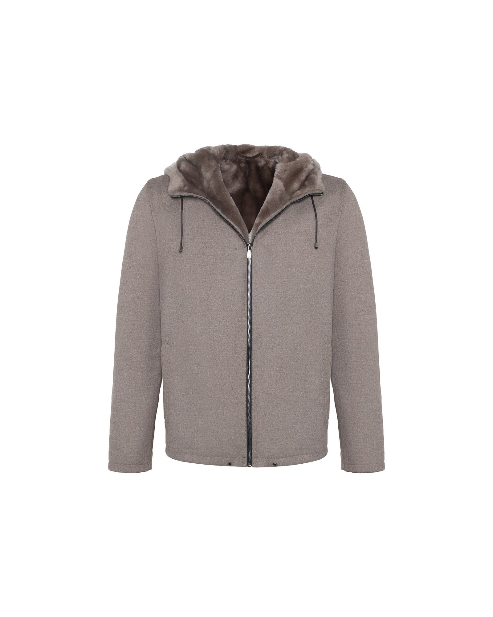 Fabric Parka With Select Shearling Lamb Lining | Men | Light Brown