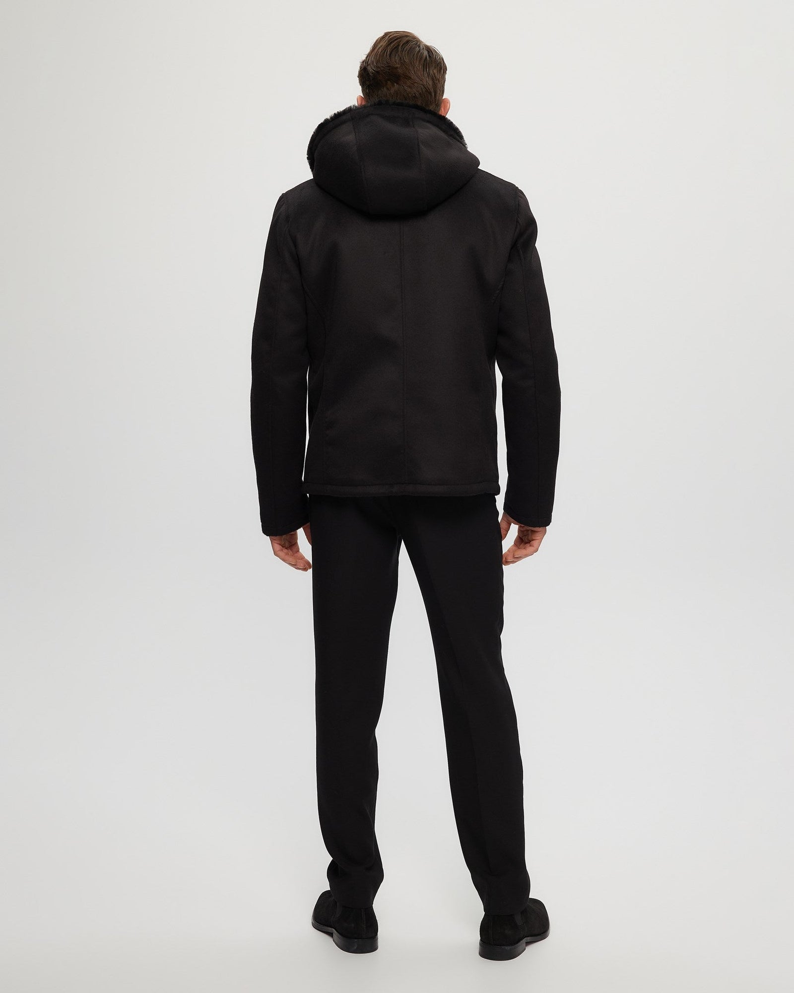 Fabric Parka With Select Shearling Lamb Lining | Men | Black