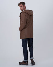 Merino Shearling Lamb Parka | Men | Chestnut x White