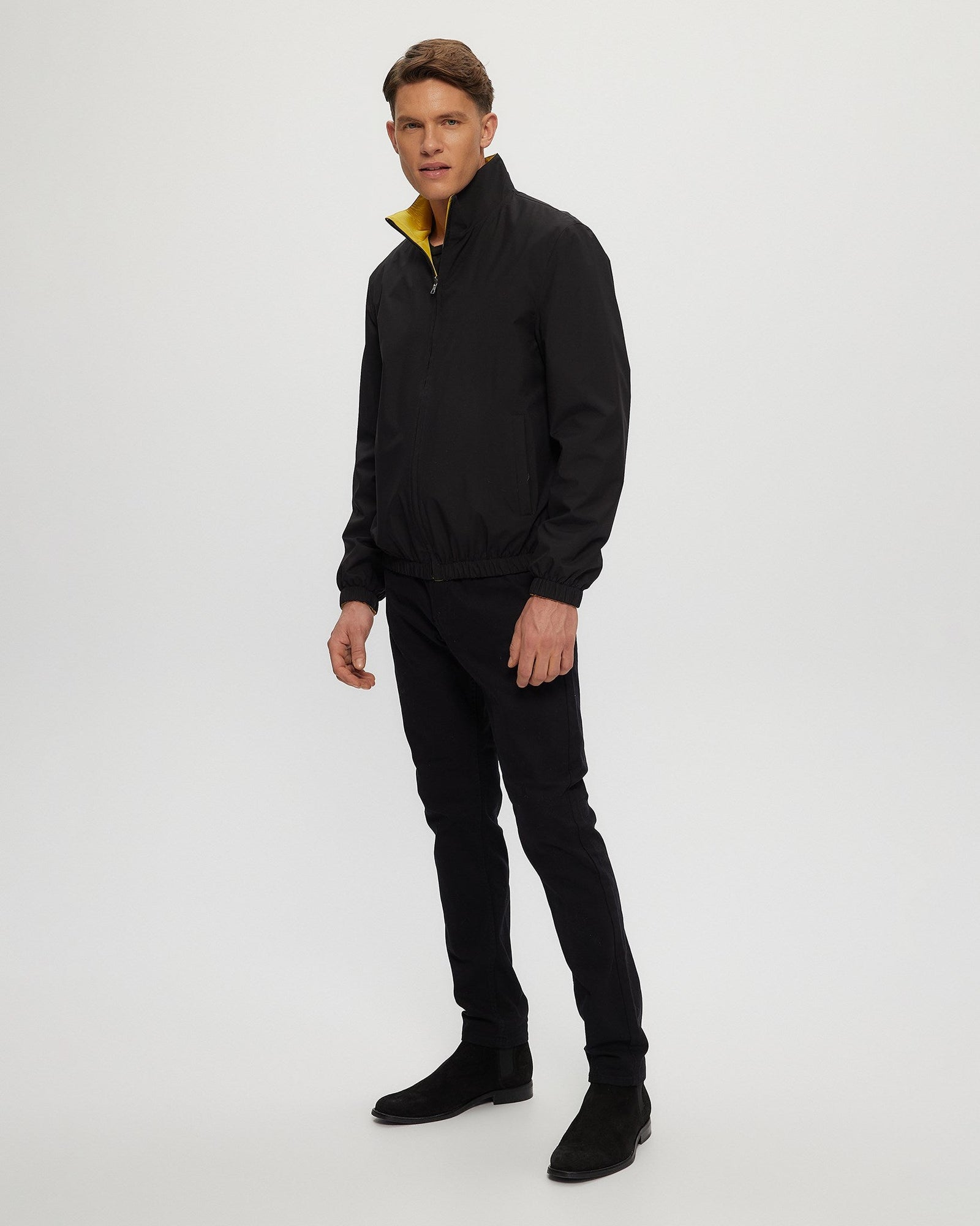 Reversible Zip Jacket | Men | Black x Yellow