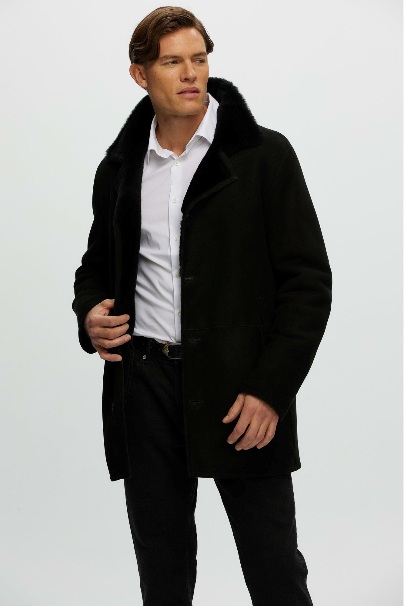 Select Shearling Lamb Jacket | Men | Black (V2)