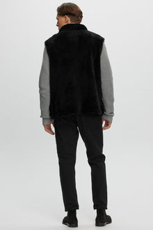 Sheared Select Shearling Vest | Men | Black