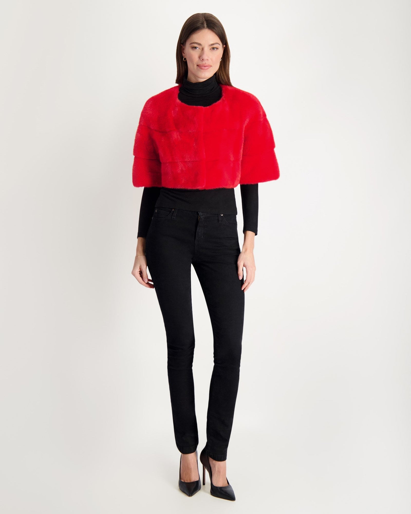 Mink Bolero | Women | Red