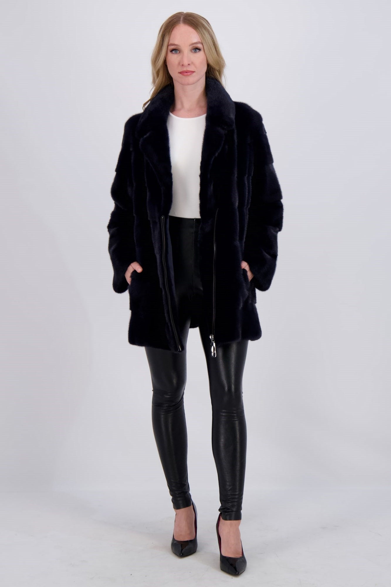 Mink Jacket | Women | Navy