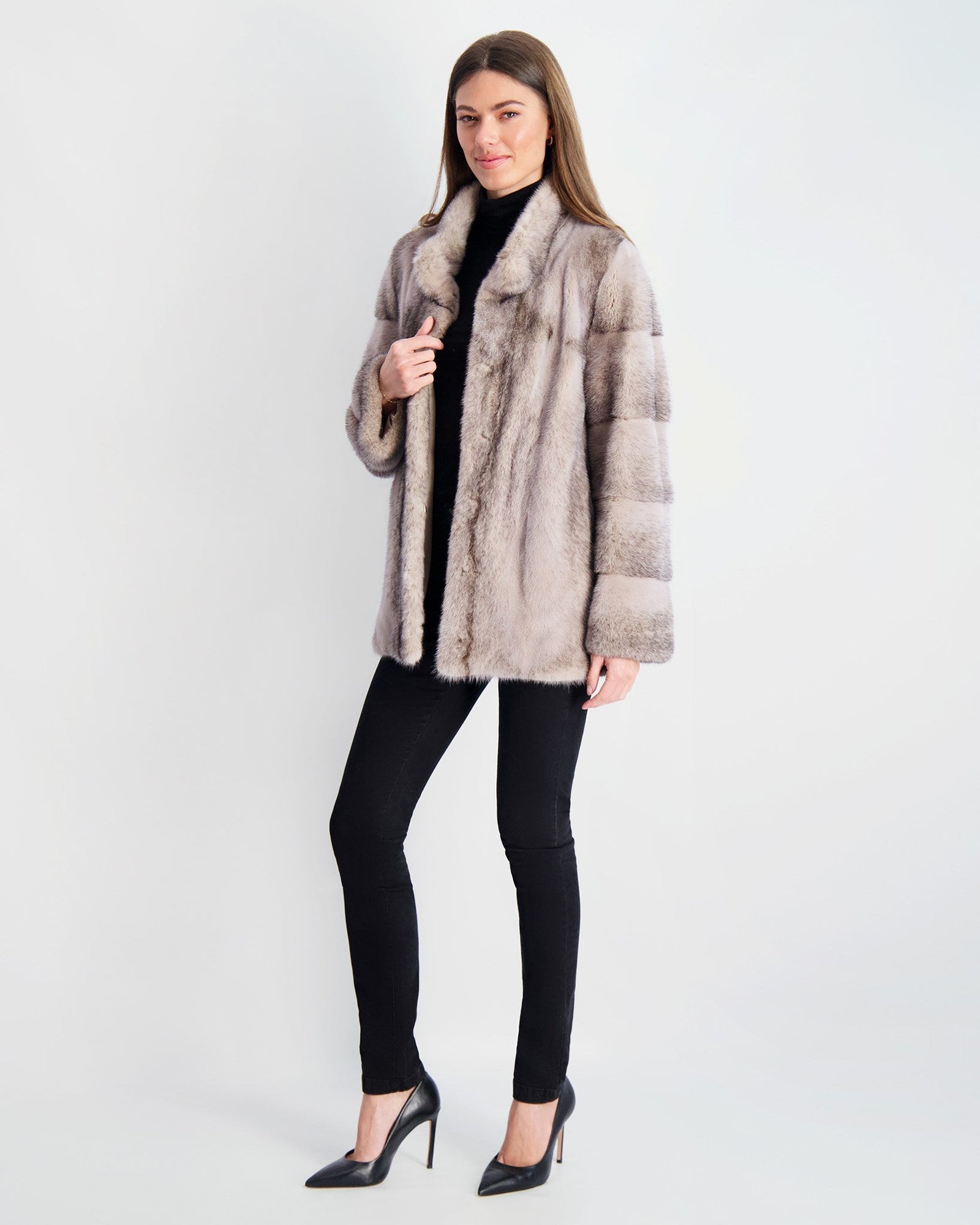 Mink Jacket | Women | Beige Cross (V2)