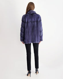 Mink Jacket | Women | Blue Gray Cross (V2)