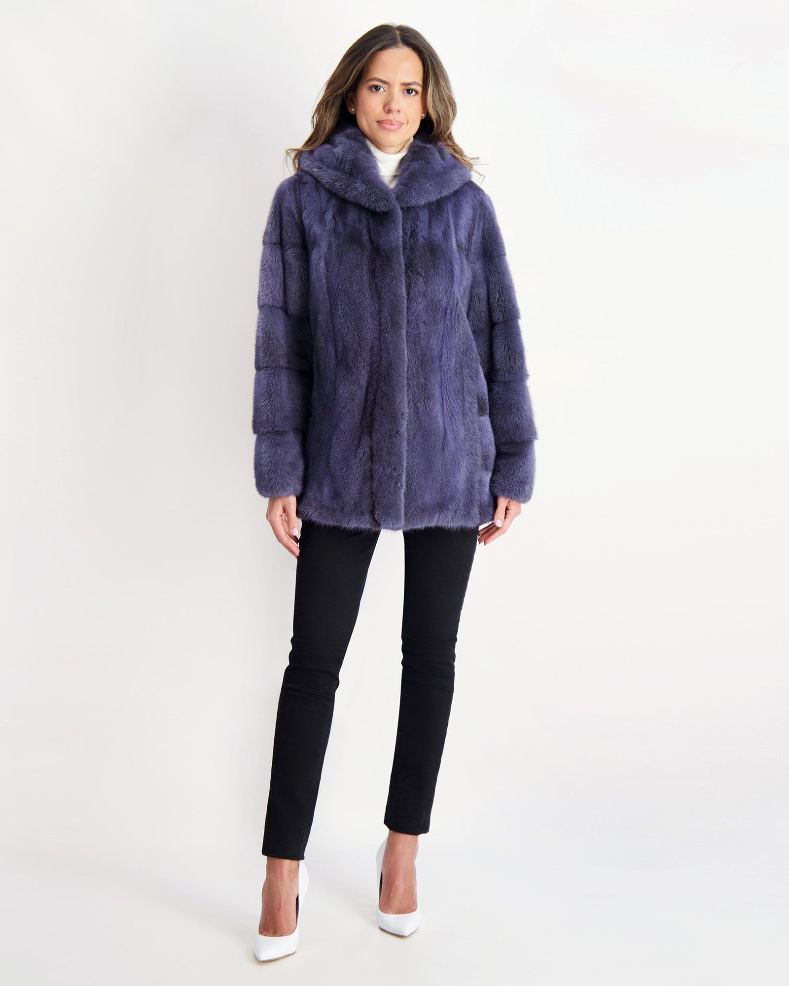 Mink Parka | Women | Blue Gray Cross