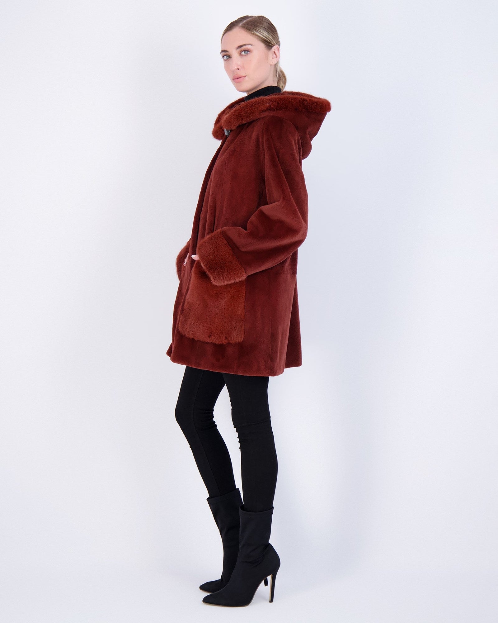 Mink Parka | Women | Red