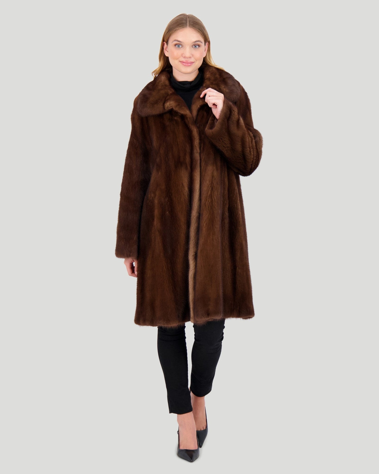 Mink Short Coat | Women | Scanbrown (V5)