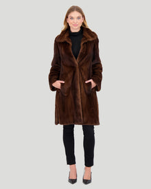 Mink Short Coat | Women | Scanbrown (V4)