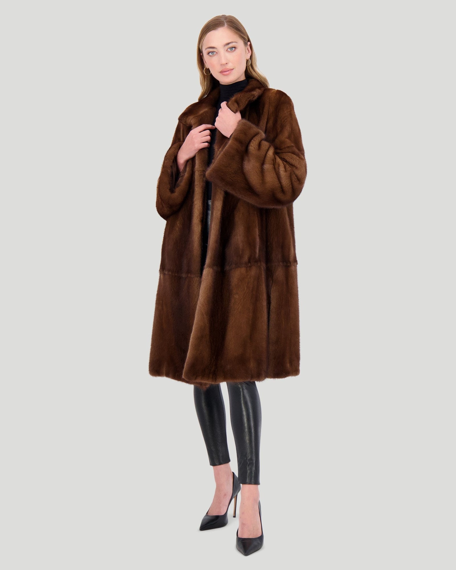 Mink Short Coat | Women | Scanbrown (V3)