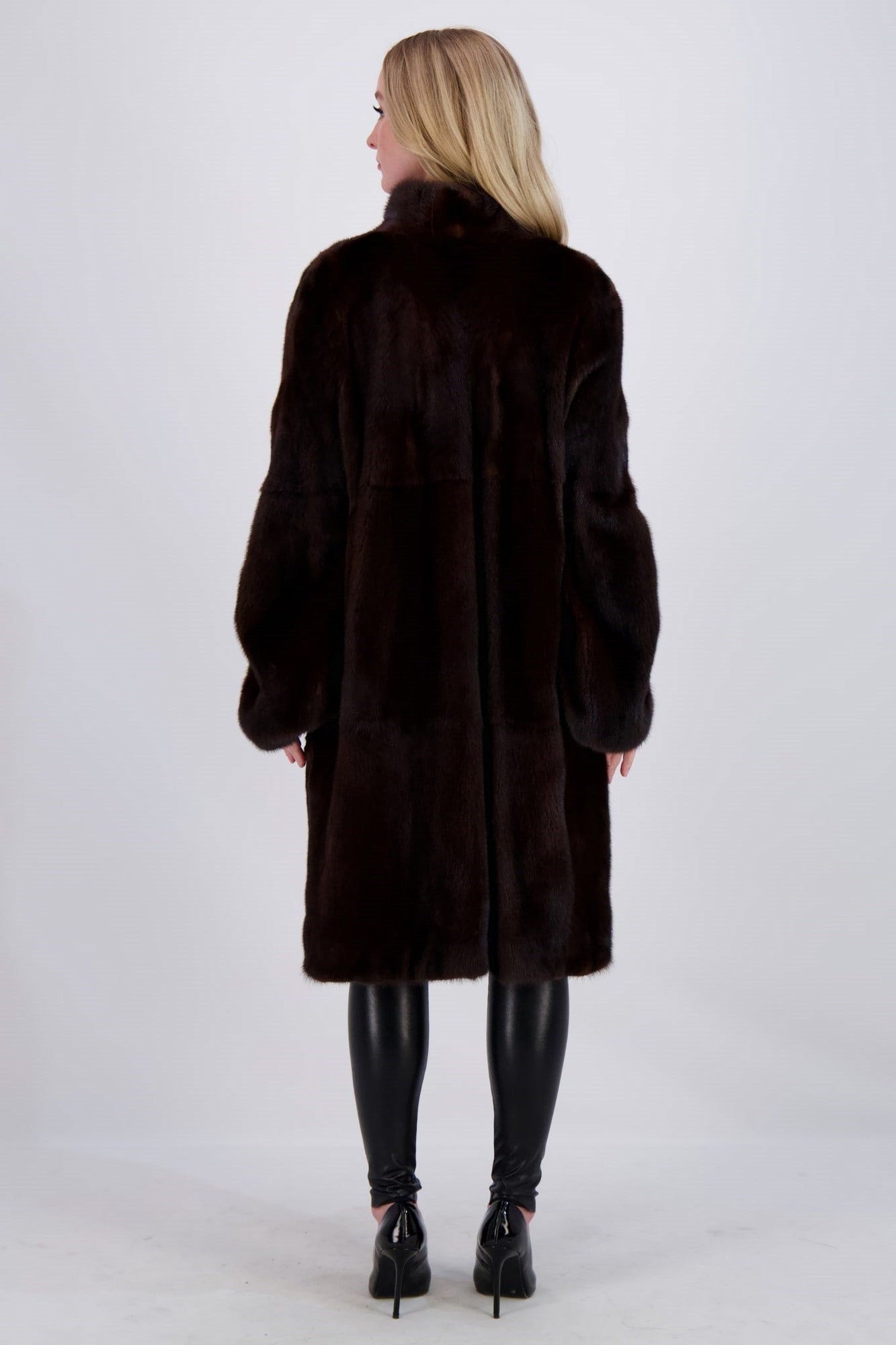 Mink Short Coat | Women | Mahogany (V1)