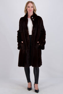 Mink Short Coat | Women | Mahogany (V1)