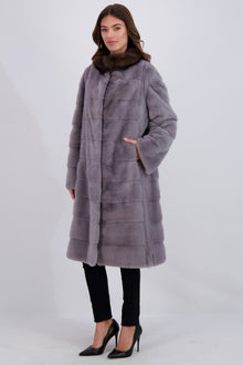 Mink Short Coat With Sable | Women | Gull