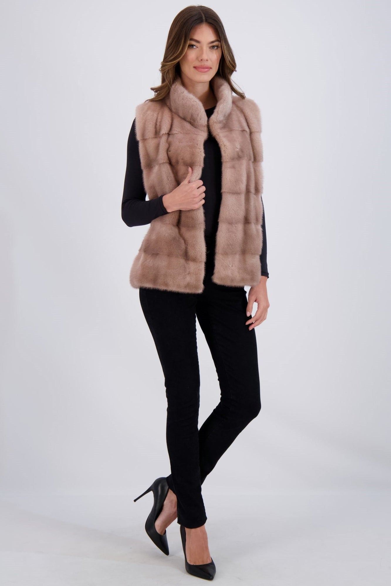 Mink Vest | Women | Gray