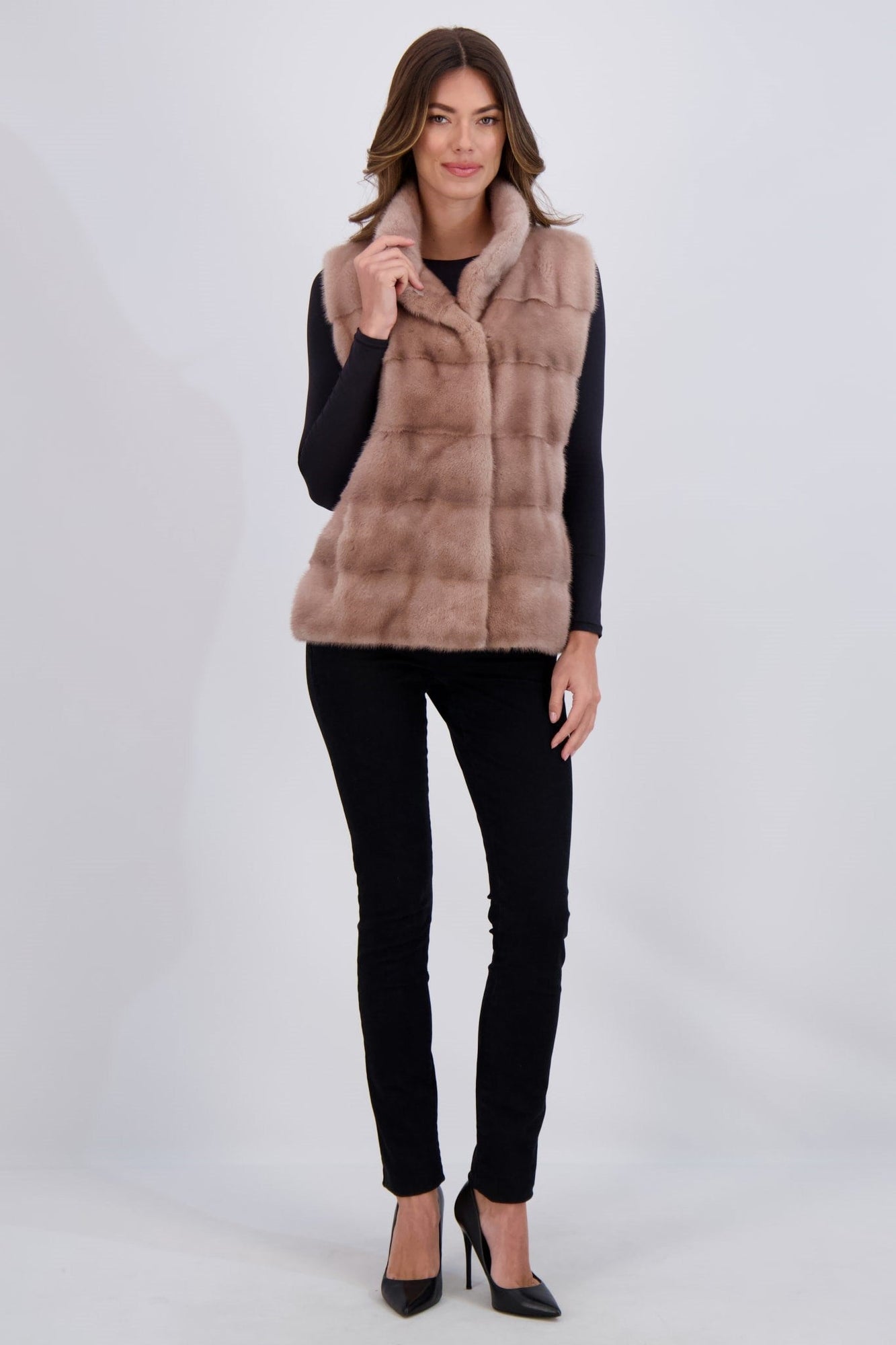 Mink Vest | Women | Gray