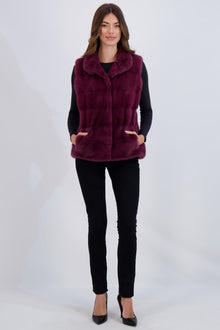 Mink Vest | Women | Magenta