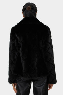 Mink Zip Bomber Jacket | Women | Black