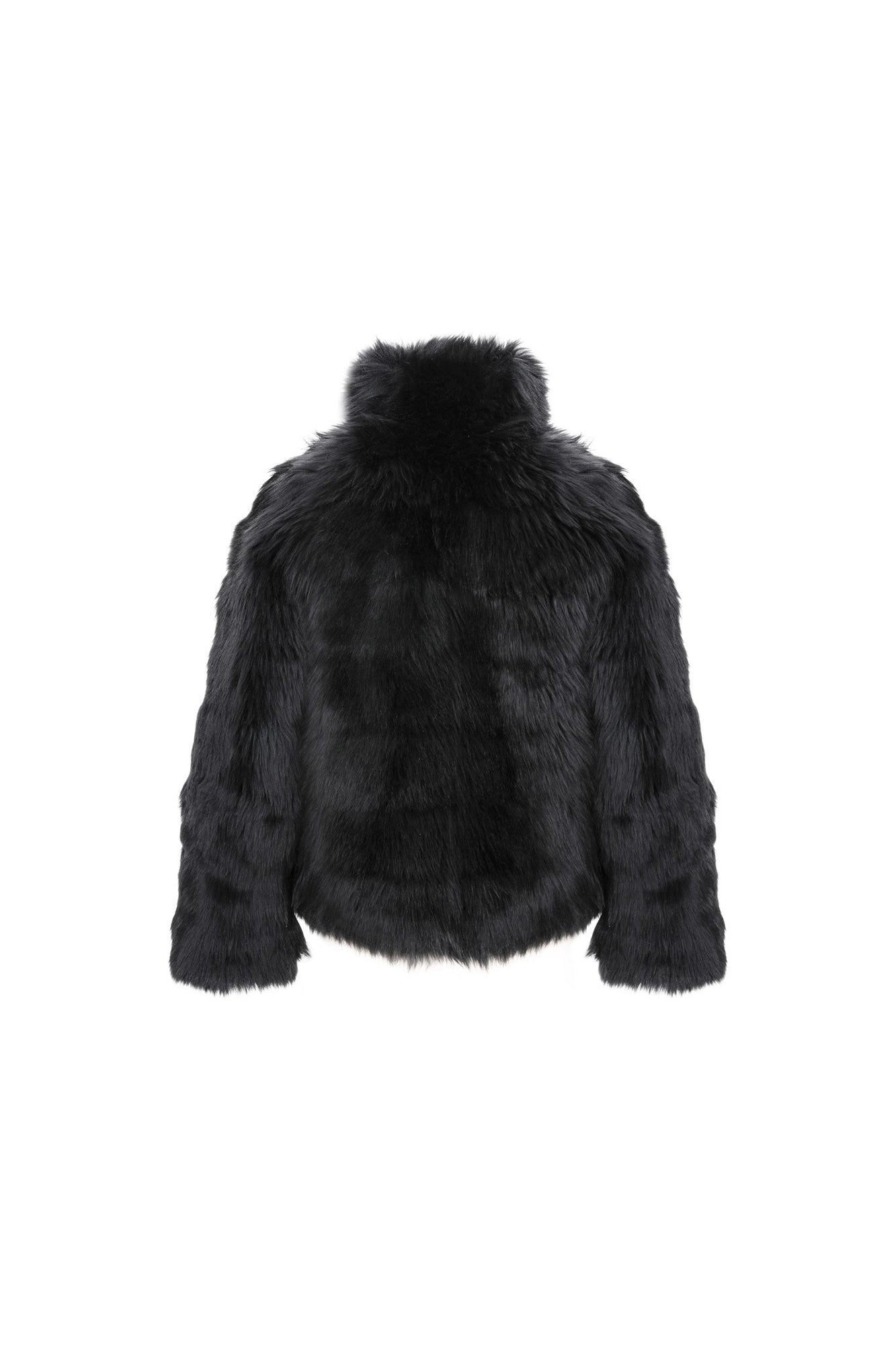 Reversible Merinillo Shearling Lamb Jacket With Cropped Sleeves | Women | Black x Black