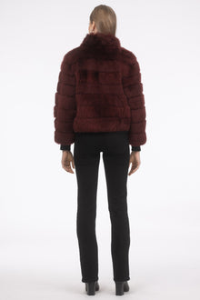 Reversible Merinillo Shearling Lamb Jacket With Cropped Sleeves | Women | Wine x Wine