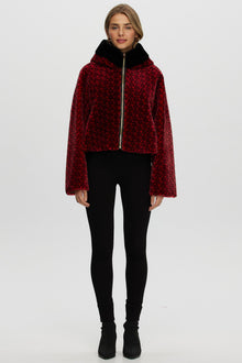 Reversible Merino Shearling Lamb Jacket | Women | Red x Black Insignia