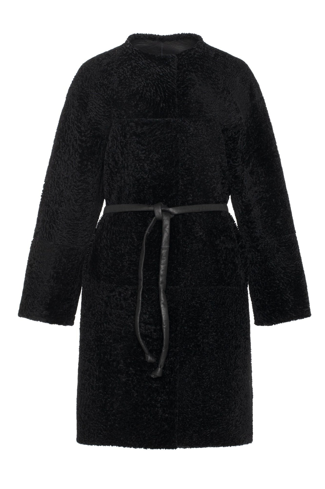 Reversible Shearling Lamb Short Coat | Women | Black