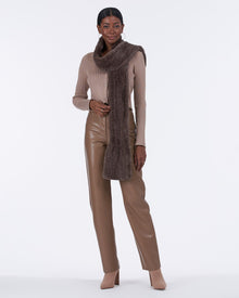 Rex Rabbit Knit Scarf | Women | Taupe