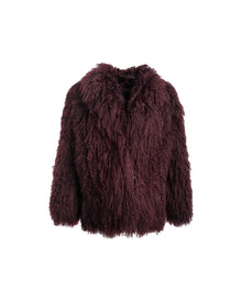 Select Mongolian Goat Jacket | Women | Burgundy