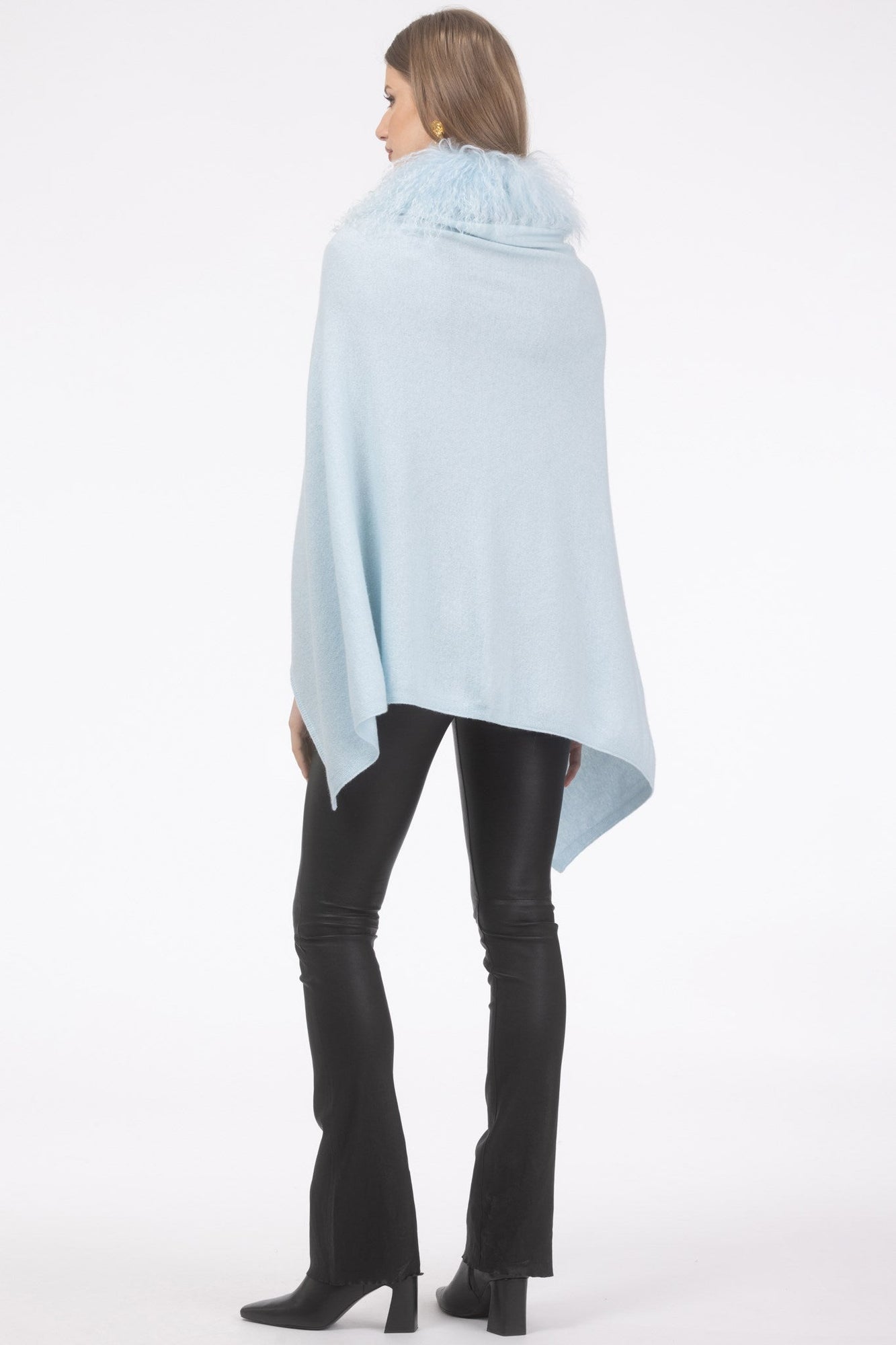 Select Mongolian Lamb Collar | Women | Pale Blue