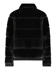 Select Shearling Lamb Bomber Jacket With Embellishment | Women | Black