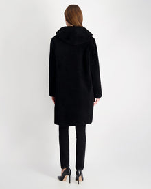 Select Shearling Lamb Parka Reversible To Nylon | Women | Black x Black