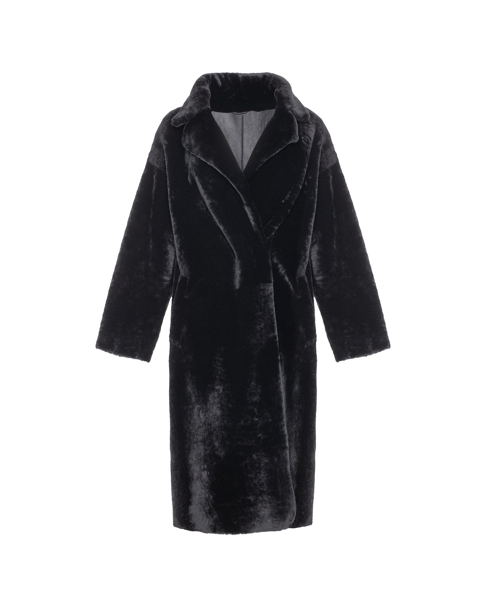 Select Shearling Lamb Short Coat | Women | Black