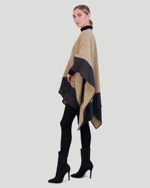 Select Wool Knit Shawl | Women | Camel x Gray