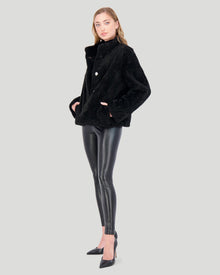 Sheared Select Cashmere Goat Jacket | Women | Black