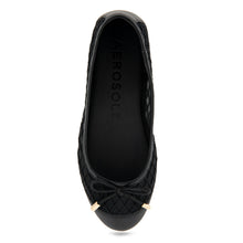 Bria Casual Flat | Black Mesh Fabric