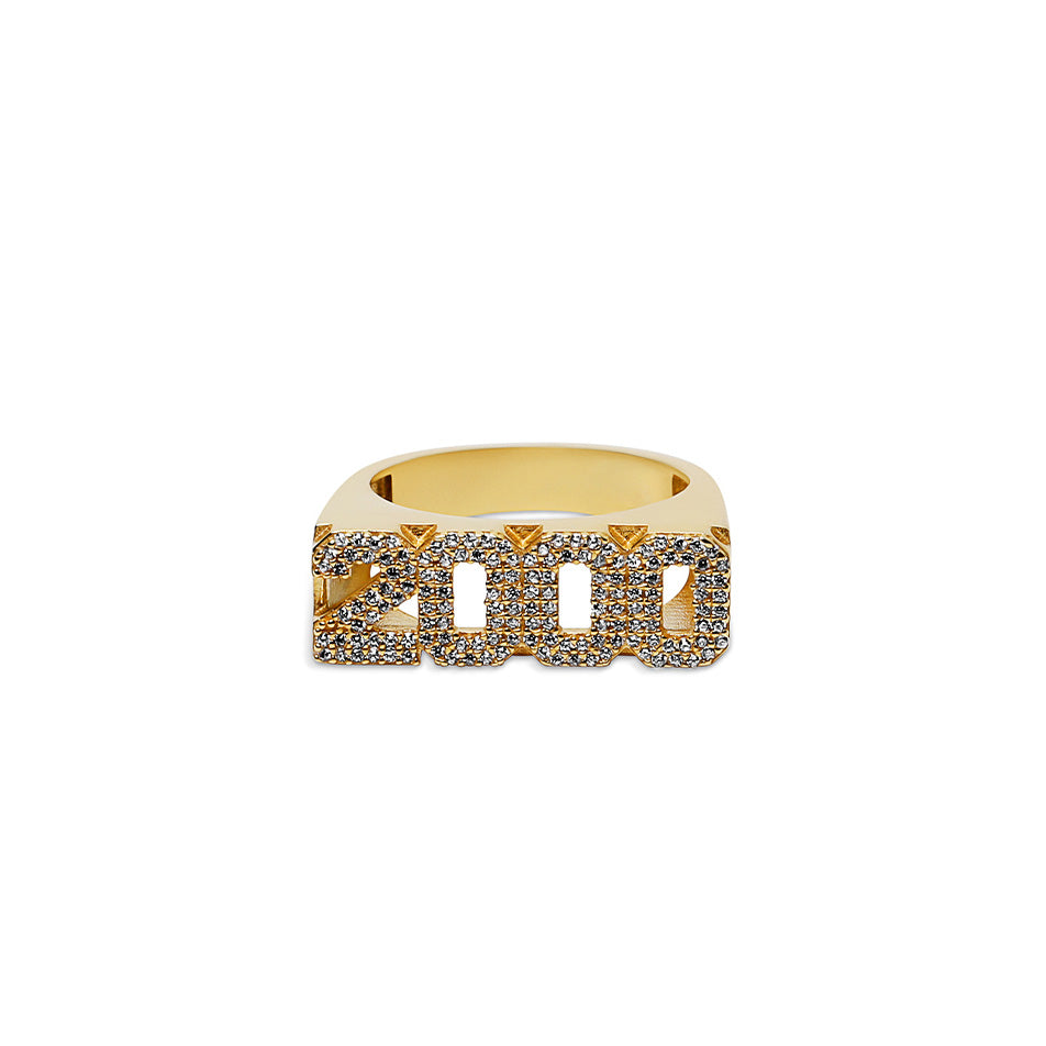 The Iced Out Year Ring | 18KT Gold Vermeil