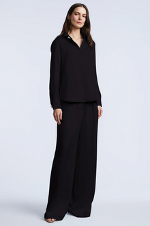 Washed Relaxed Button Down | Black
