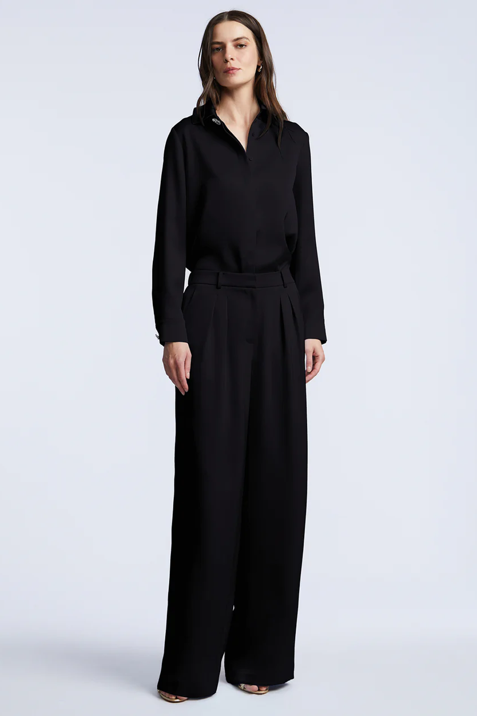 Washed Relaxed Button Down | Black