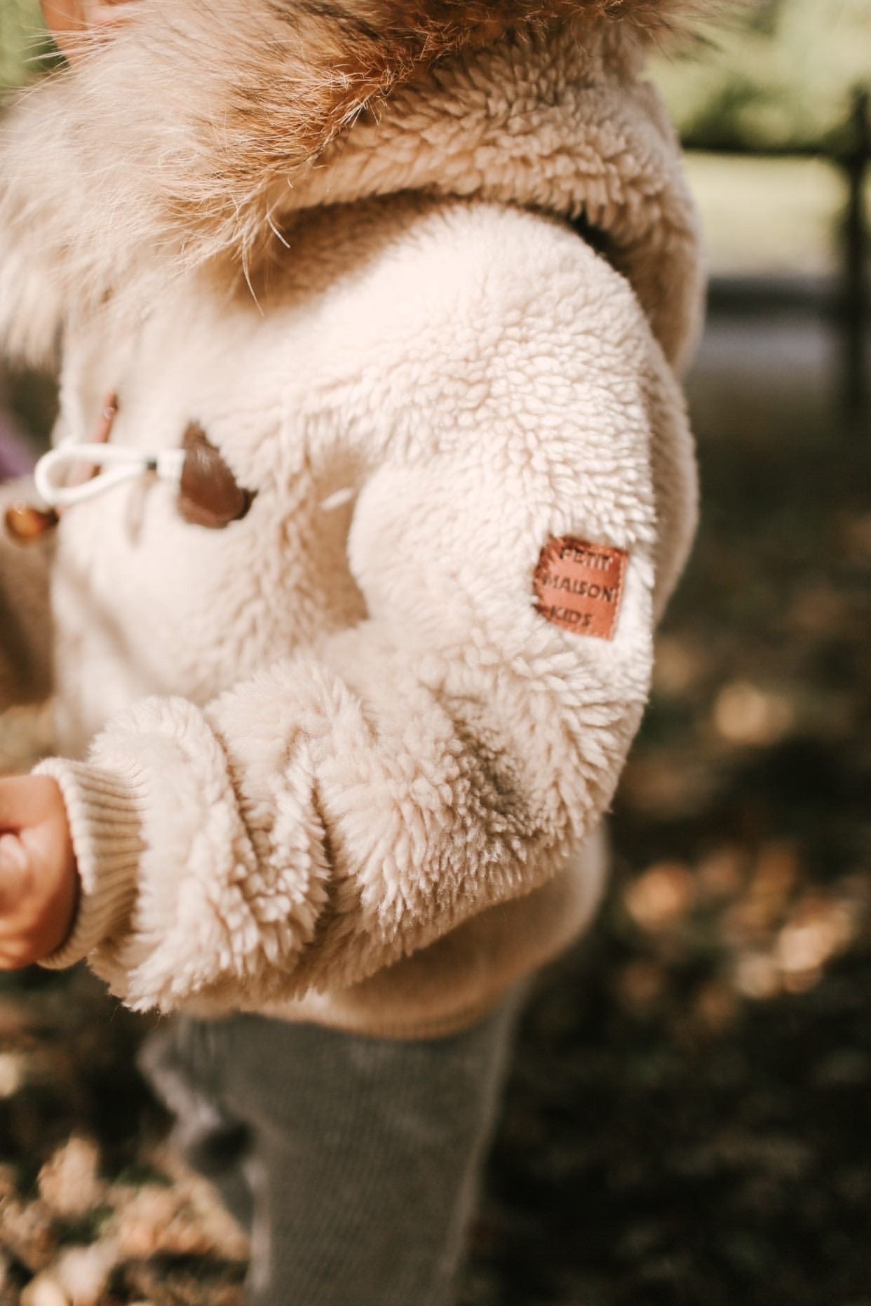 Shearling Camel Bomber Coat - Petite Maison Kids