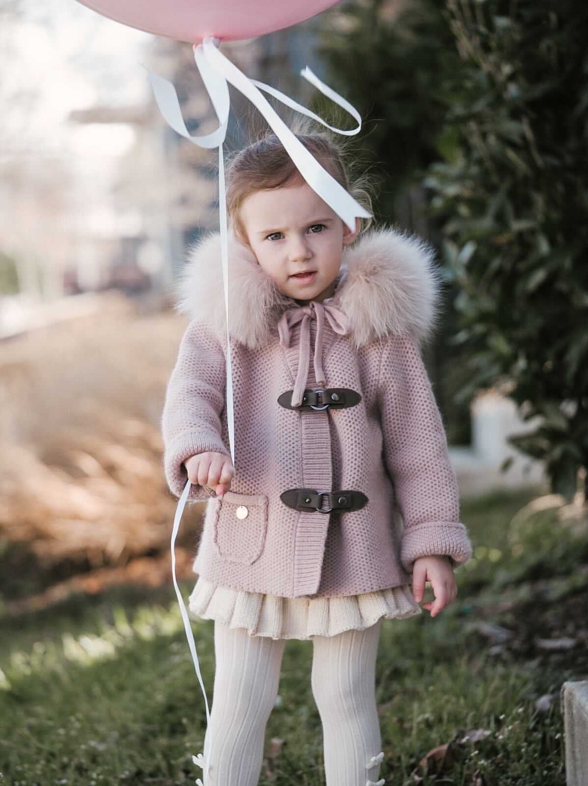 Honeycomb Dusty Pink Cashmere Pram Coat - Petite Maison Kids