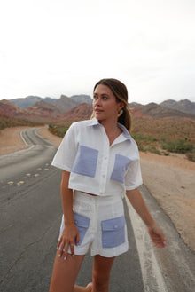 Petra Recycled Linen Top | Pearl