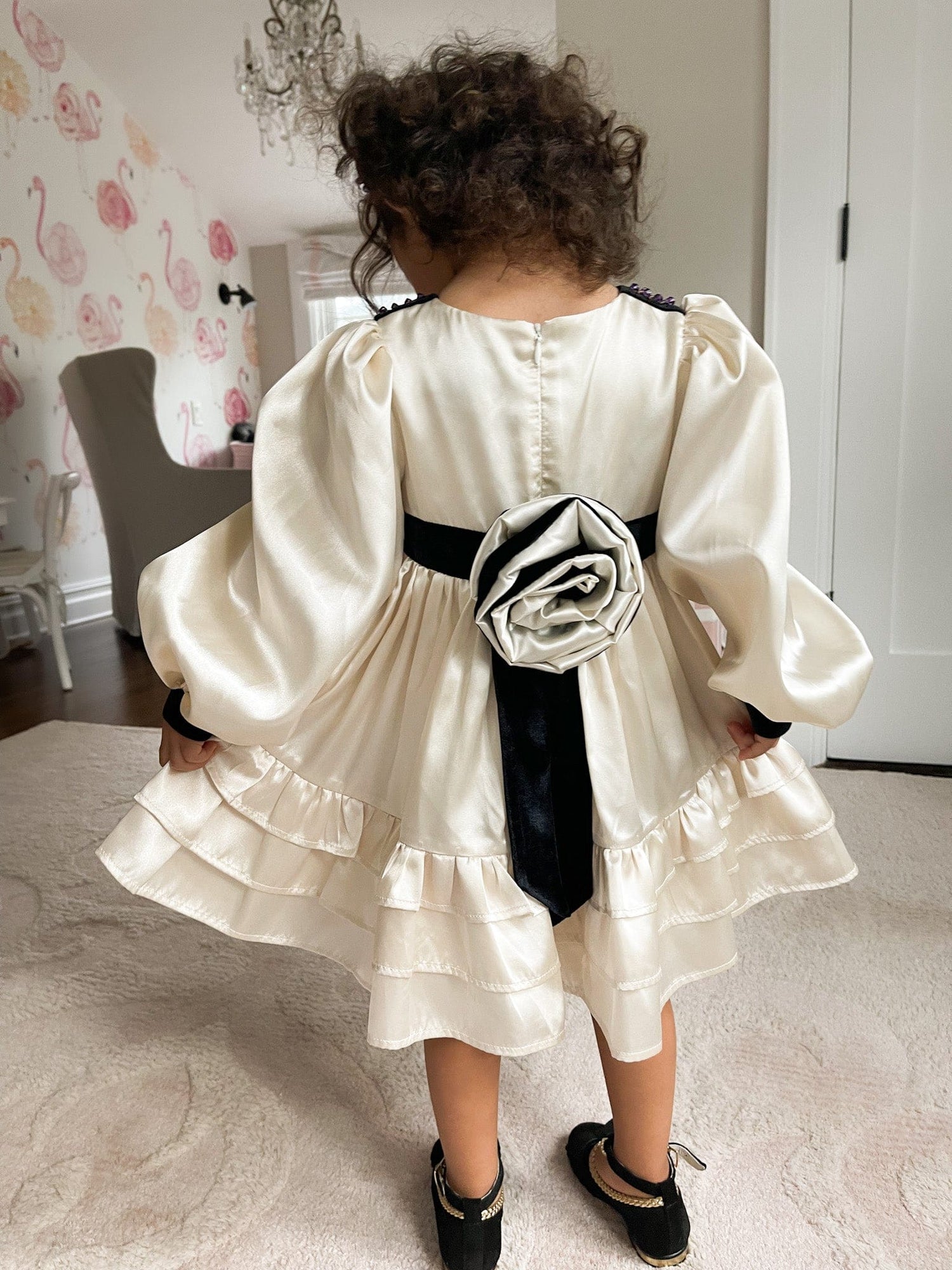 Evangeline Satin Dress - Petite Maison Kids